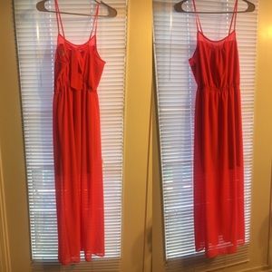 Orange maxi dress